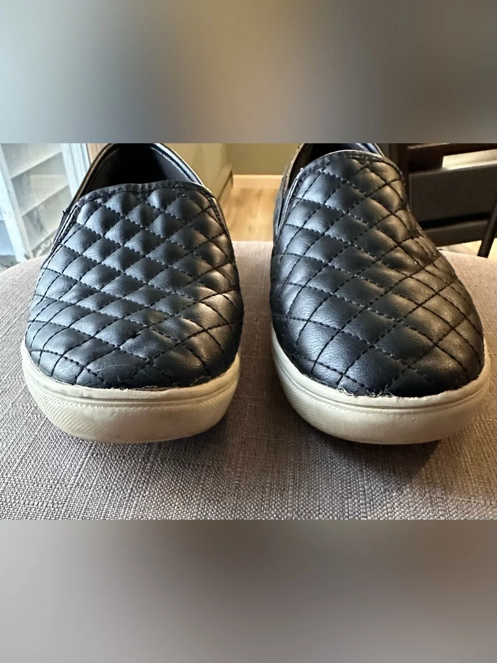 Stevies Kids Quilted Slip-On Sneakers - Black